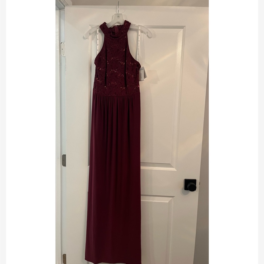 David’s bridal high neck lace dress